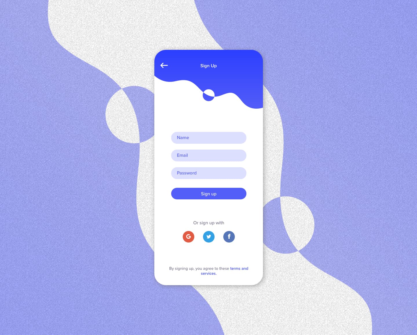 Branding - Mobile sign up